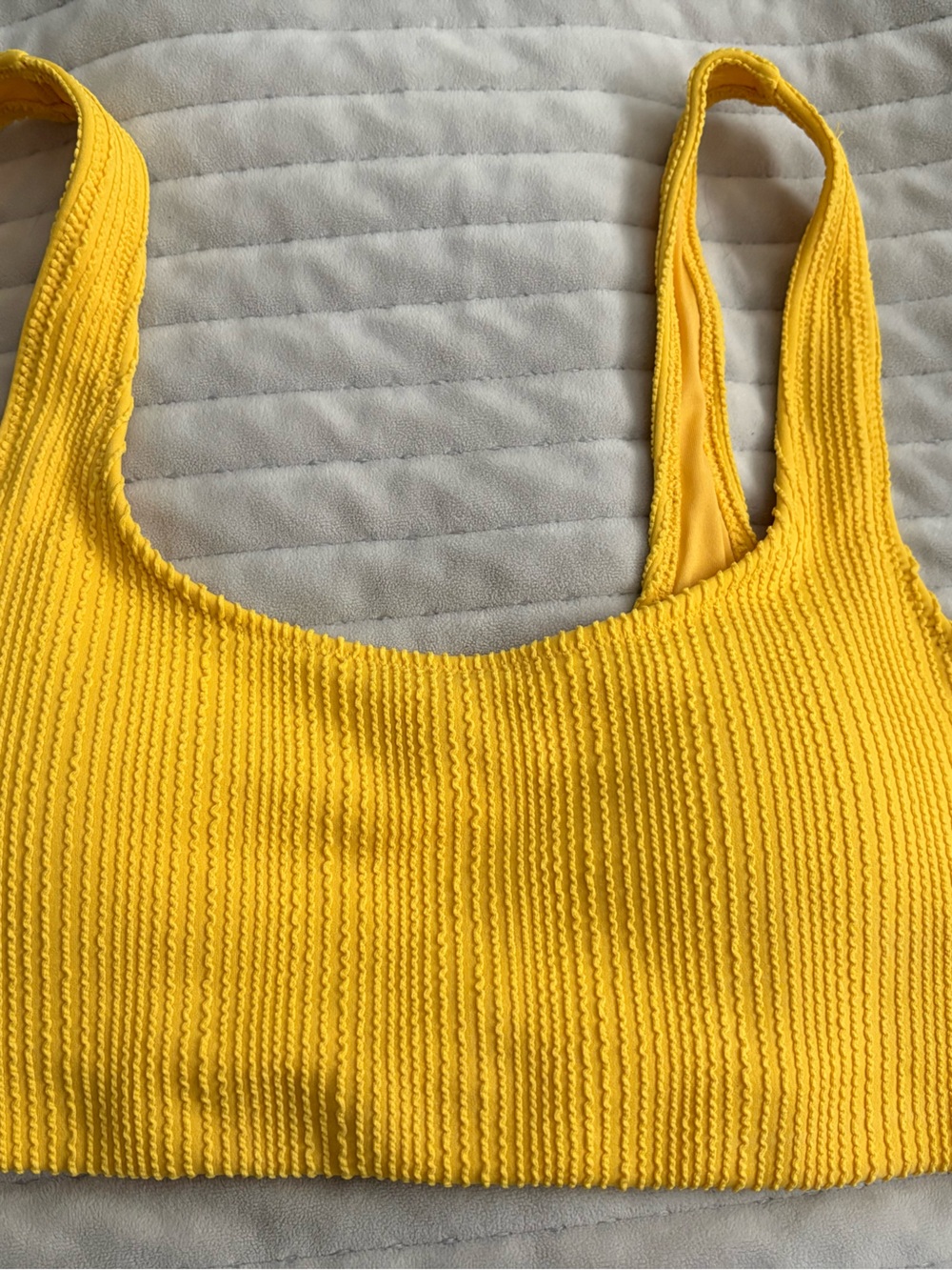 Old Navy Yellow Textured Yellow Bikini Top - NWT